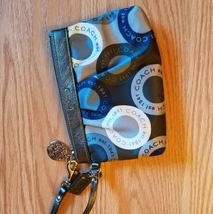 Coach Blue Wristlet / Clutch